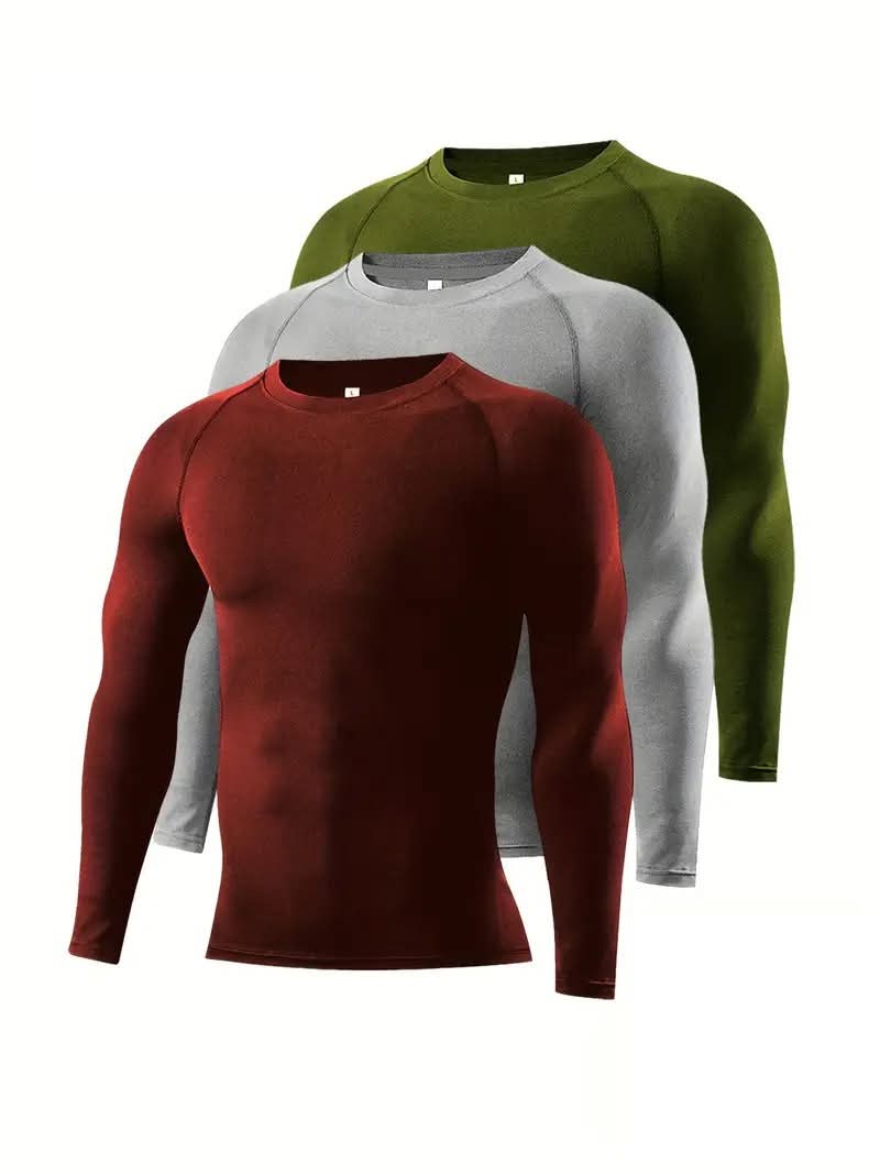 Camisa de compresión deportiva manga larga